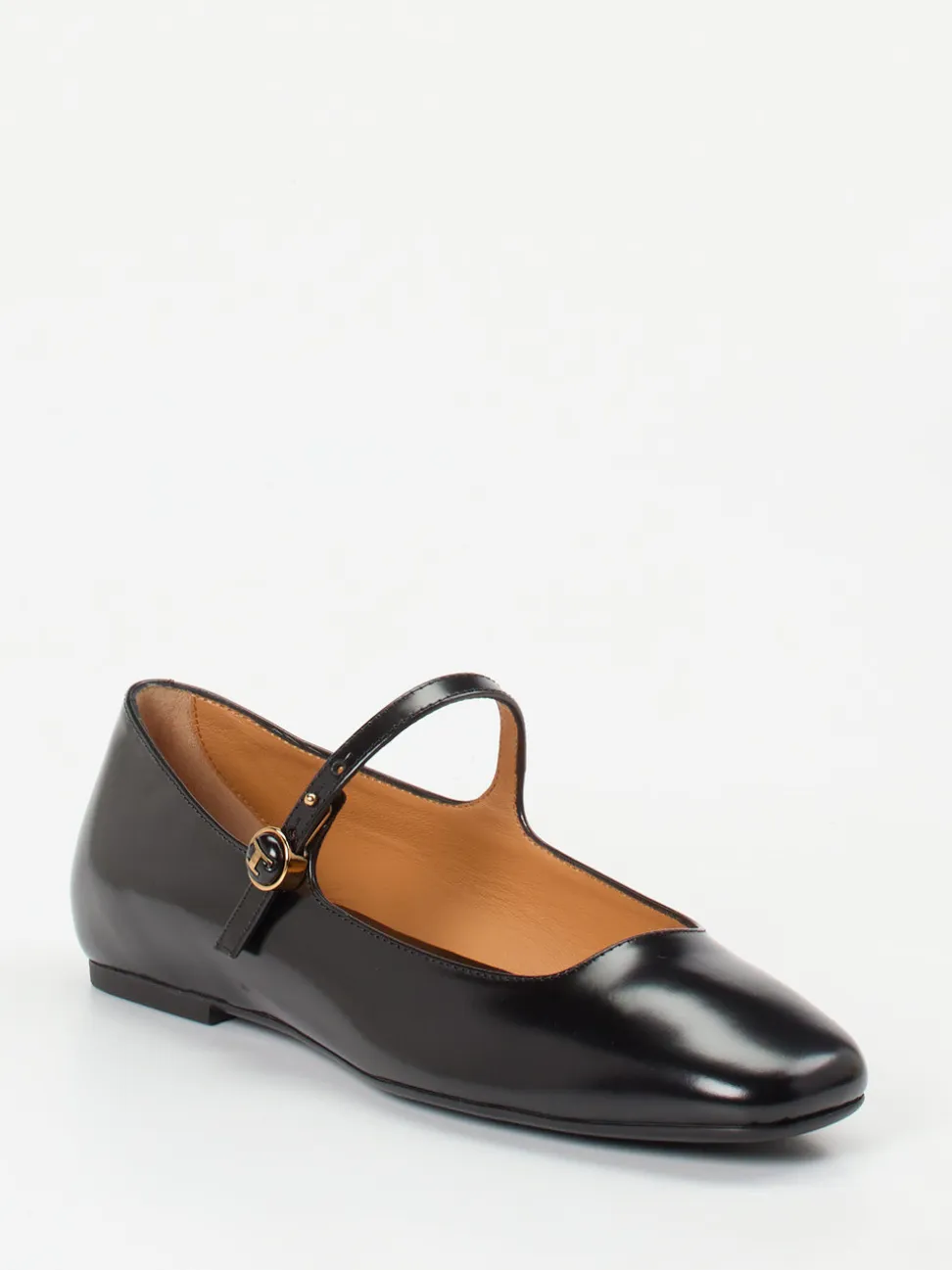 Tod's – Mary Jane Ballerinas aus Hochglanzleder schwarz