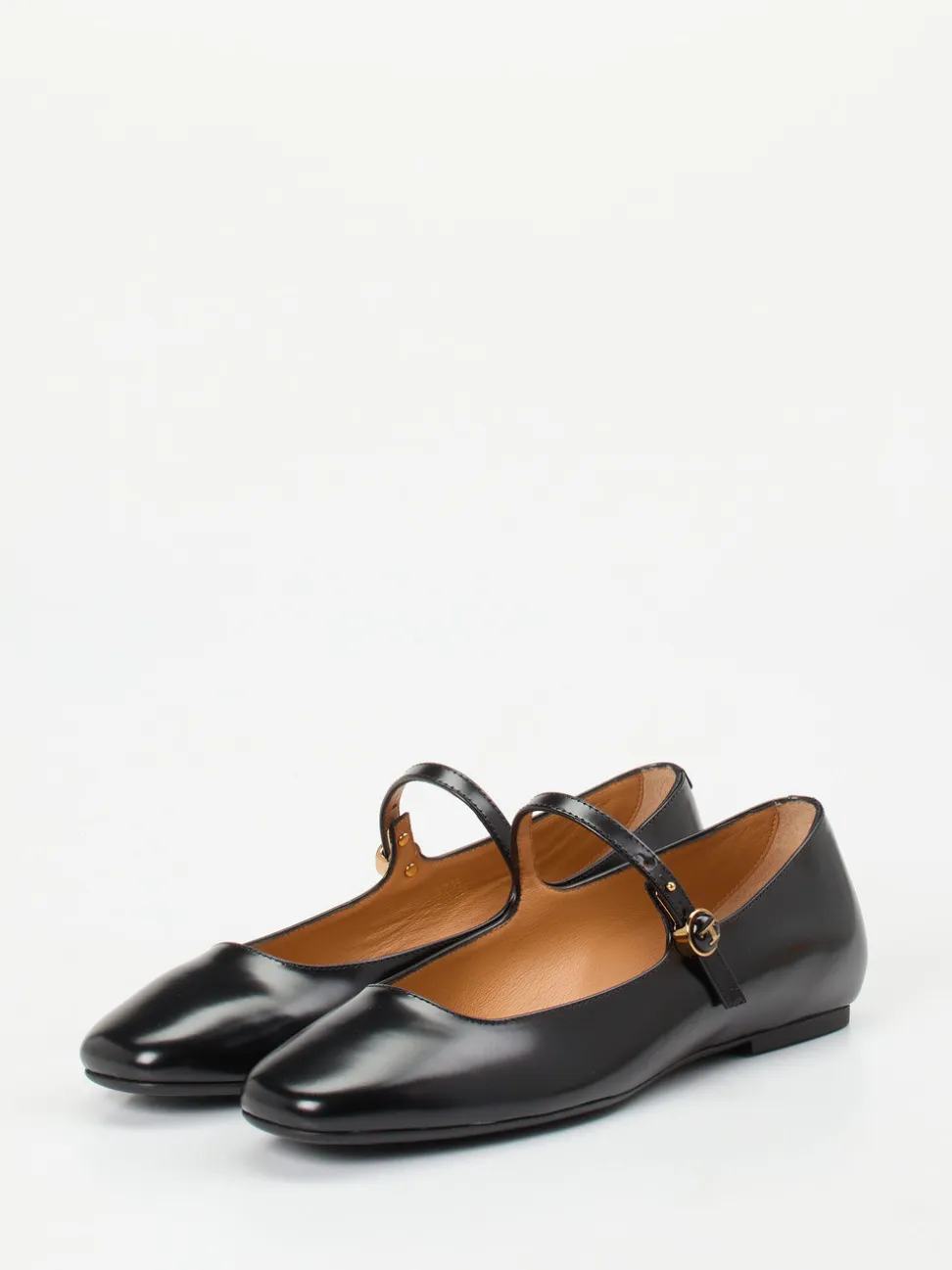 Tod's – Mary Jane Ballerinas aus Hochglanzleder schwarz