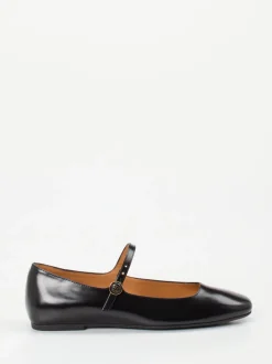 Tod's – Mary Jane Ballerinas aus Hochglanzleder schwarz