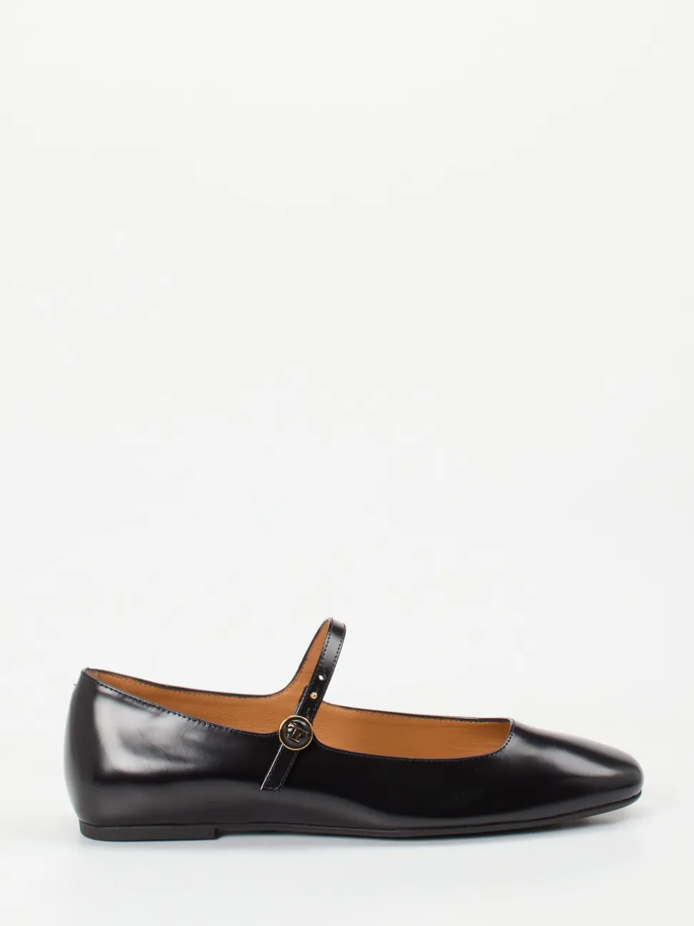 Tod's – Mary Jane Ballerinas aus Hochglanzleder schwarz