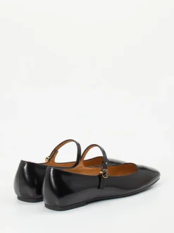 Tod's – Mary Jane Ballerinas aus Hochglanzleder schwarz