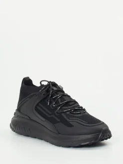 Tod's – Mid-Top Sneaker aus Textil in Schwarz