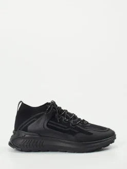 Tod's – Mid-Top Sneaker aus Textil in Schwarz