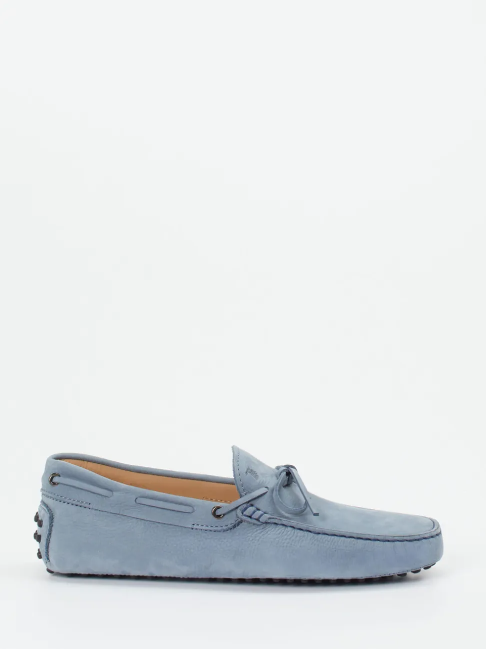 Tod's – Mokassin aus Nubukleder taubenblau