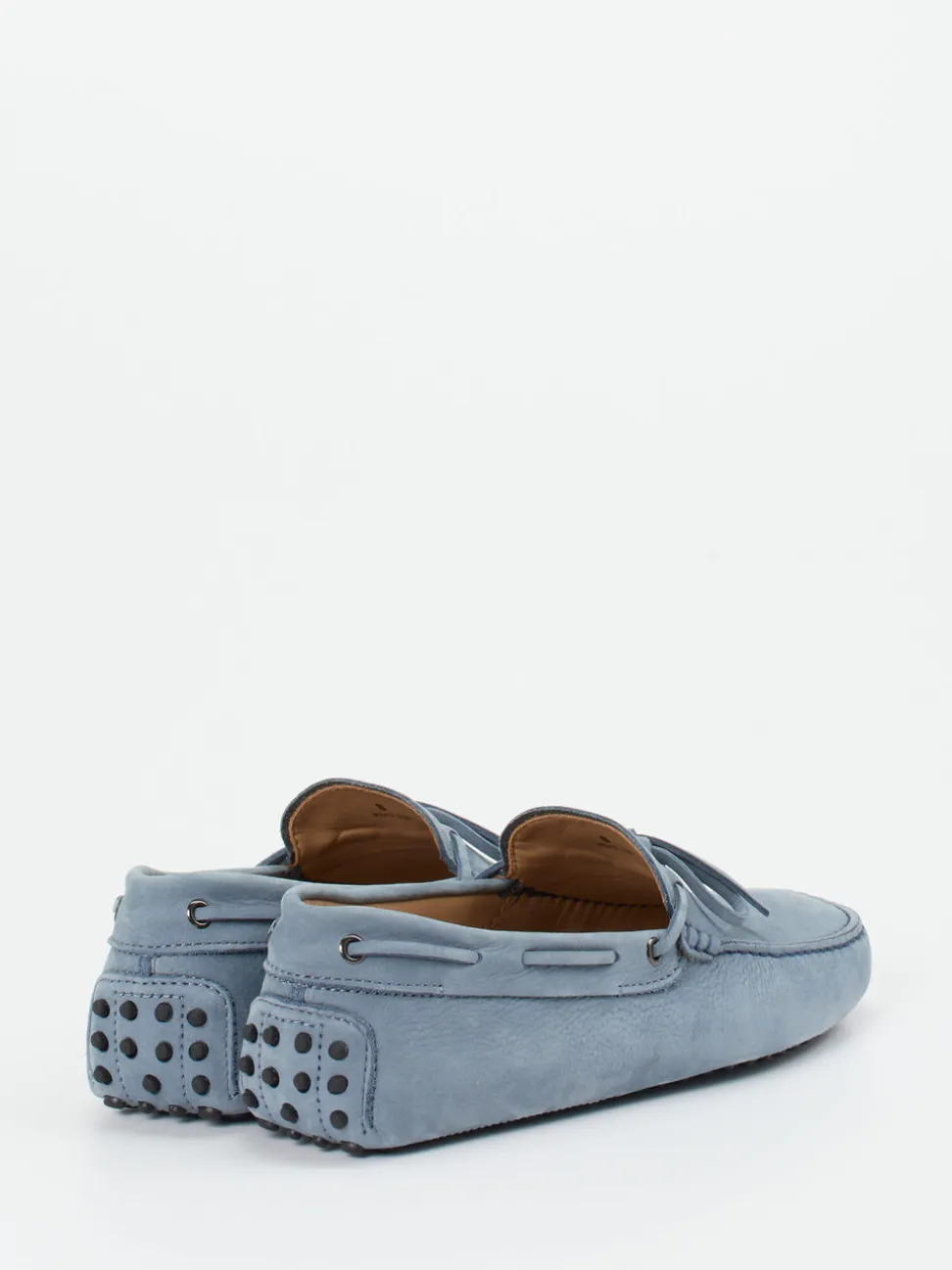 Tod's – Mokassin aus Nubukleder taubenblau