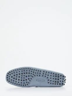 Tod's – Mokassin aus Nubukleder taubenblau