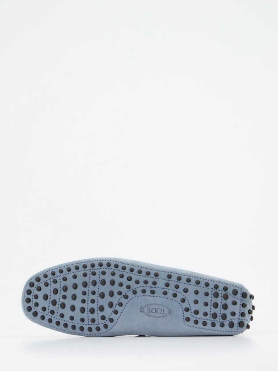 Tod's – Mokassin aus Nubukleder taubenblau