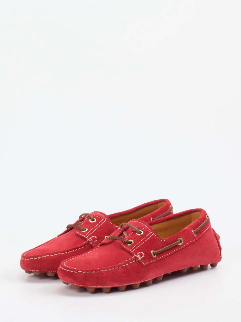 Tod's – Mokassin aus Veloursleder tomatenrot