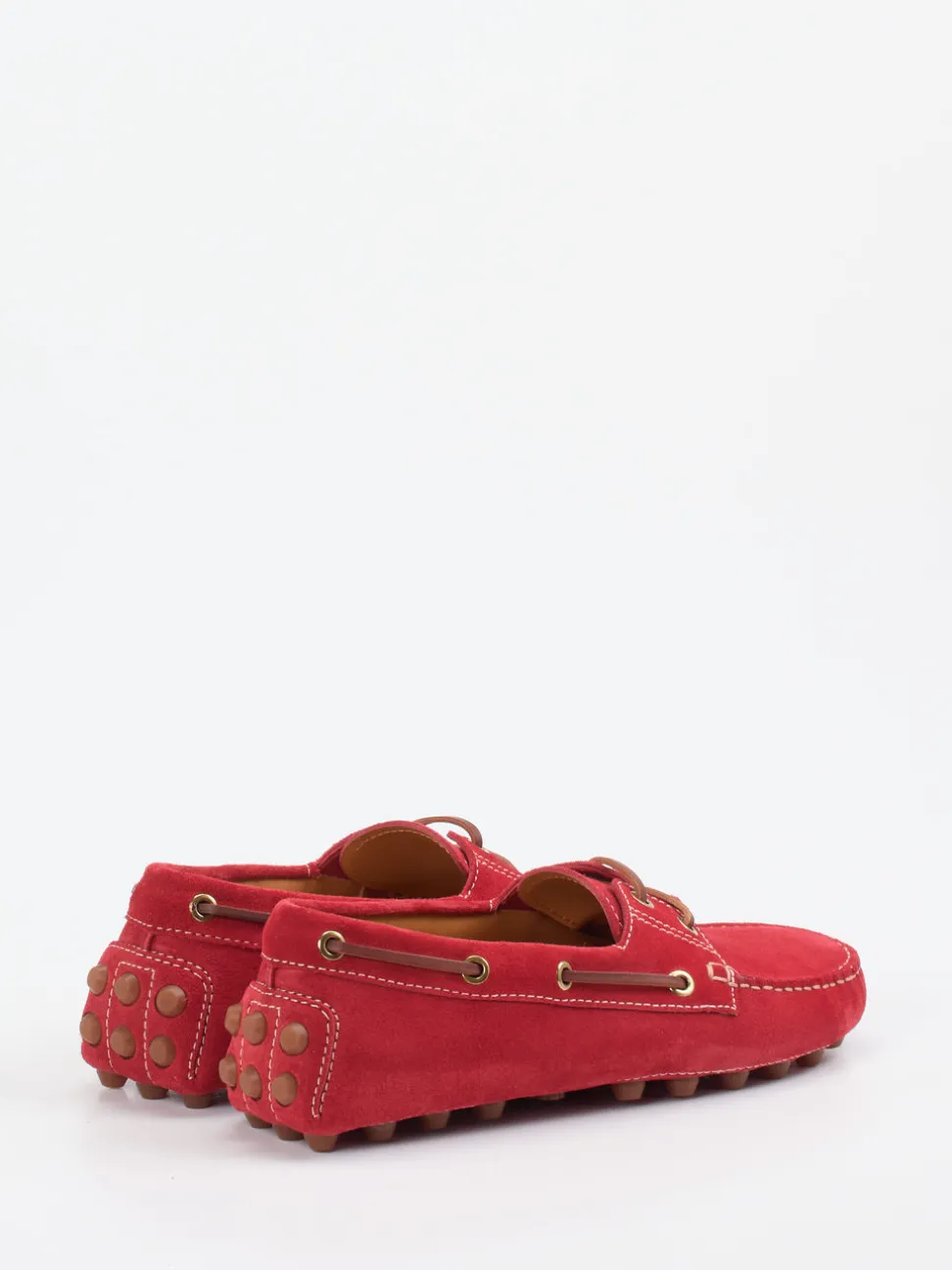 Tod's – Mokassin aus Veloursleder tomatenrot