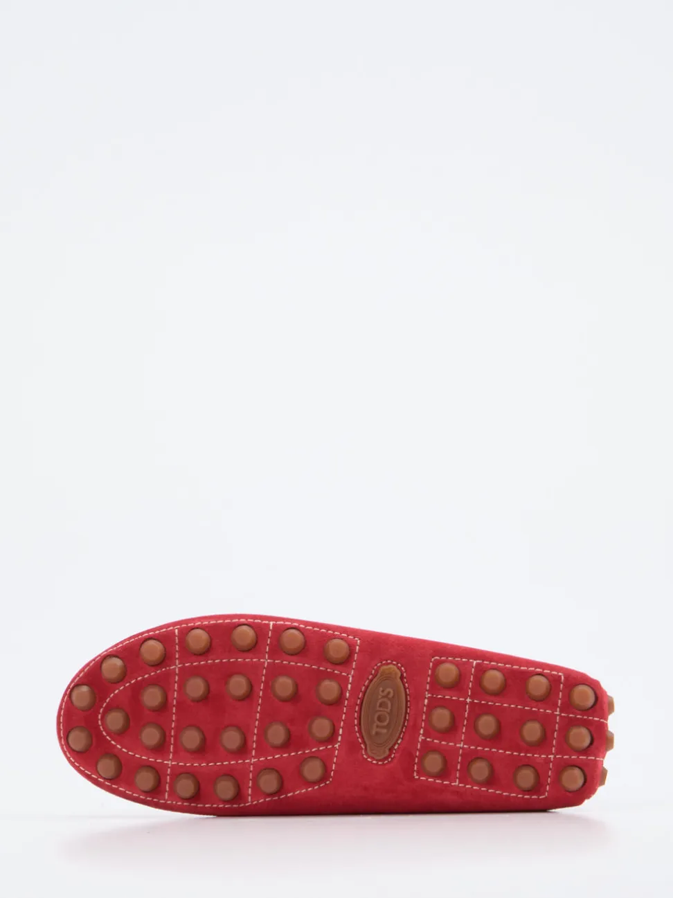 Tod's – Mokassin aus Veloursleder tomatenrot