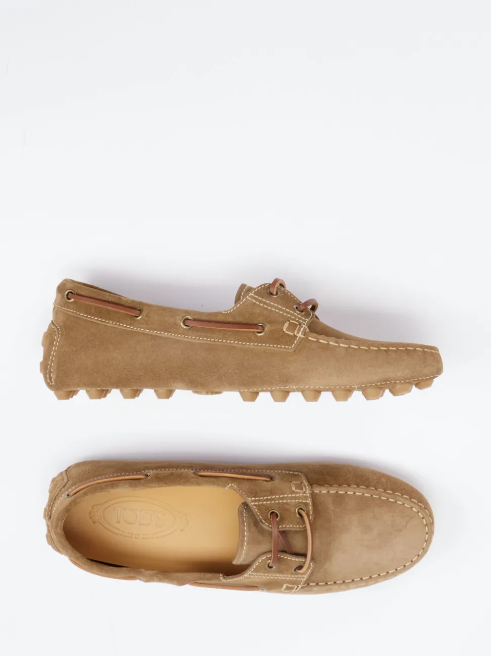Tod's – Mokassin aus Veloursleder sandbraun