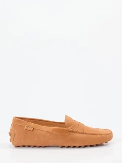Tod's – Mokassin aus Veloursleder cognacbraun