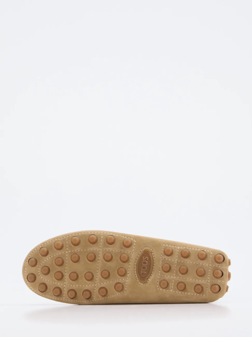 Tod's – Mokassin aus Veloursleder in Beige
