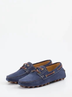 Tod's – Mokassin aus Veloursleder Marineblau