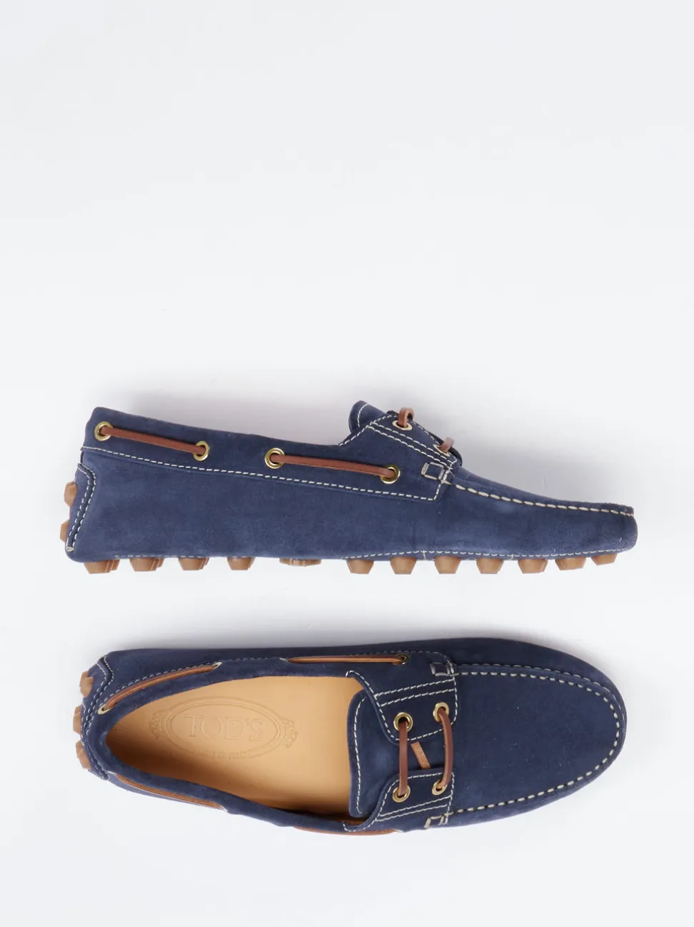 Tod's – Mokassin aus Veloursleder Marineblau