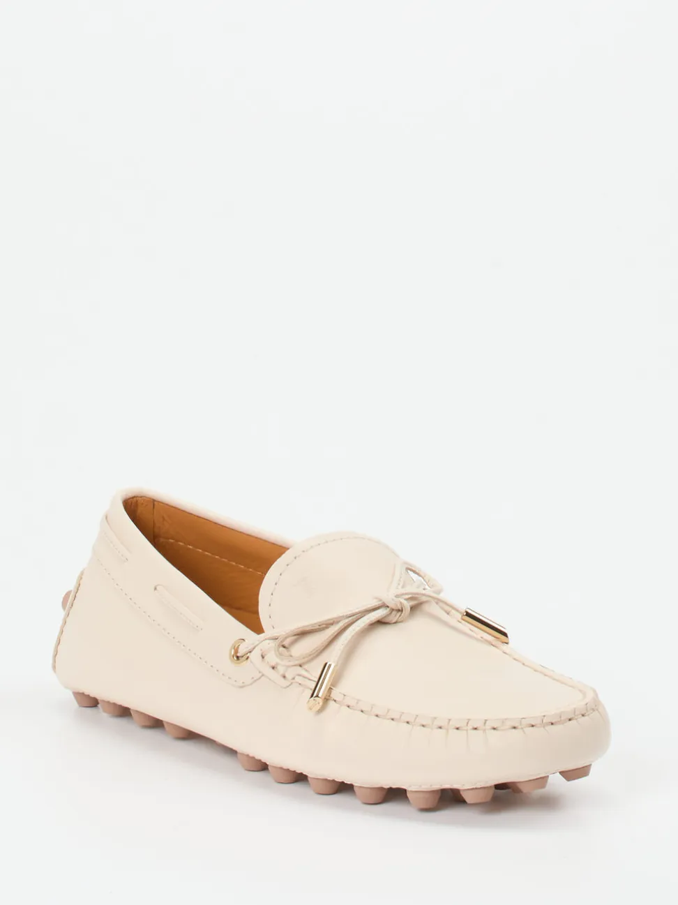 Tod's – Mokassins aus Kalbleder in Cremebeige