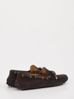 Tod's – Mokassins aus Veloursleder Dunkelbraun