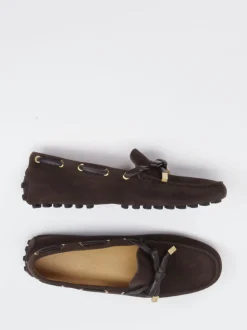 Tod's – Mokassins aus Veloursleder Dunkelbraun