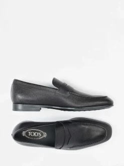 Tod's – Penny Loafer aus geprägtem Leder schwarz