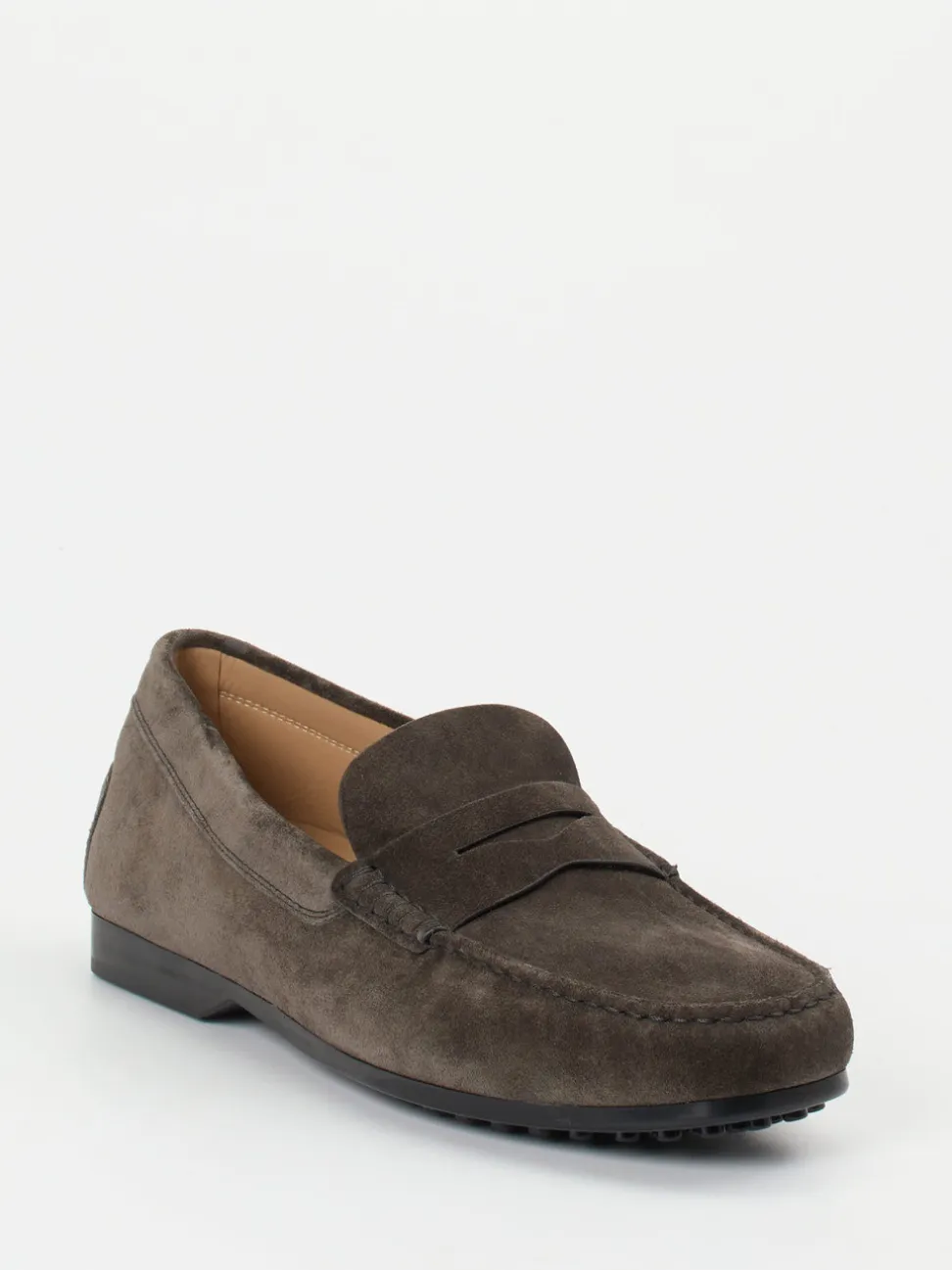 Tod's – Penny Loafer aus Veloursleder Dunkelbraun