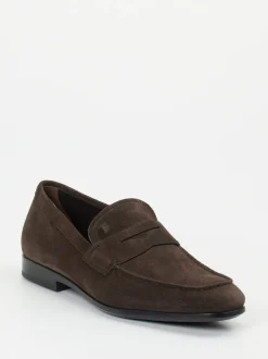 Tod's – Penny Loafer aus Veloursleder Braun