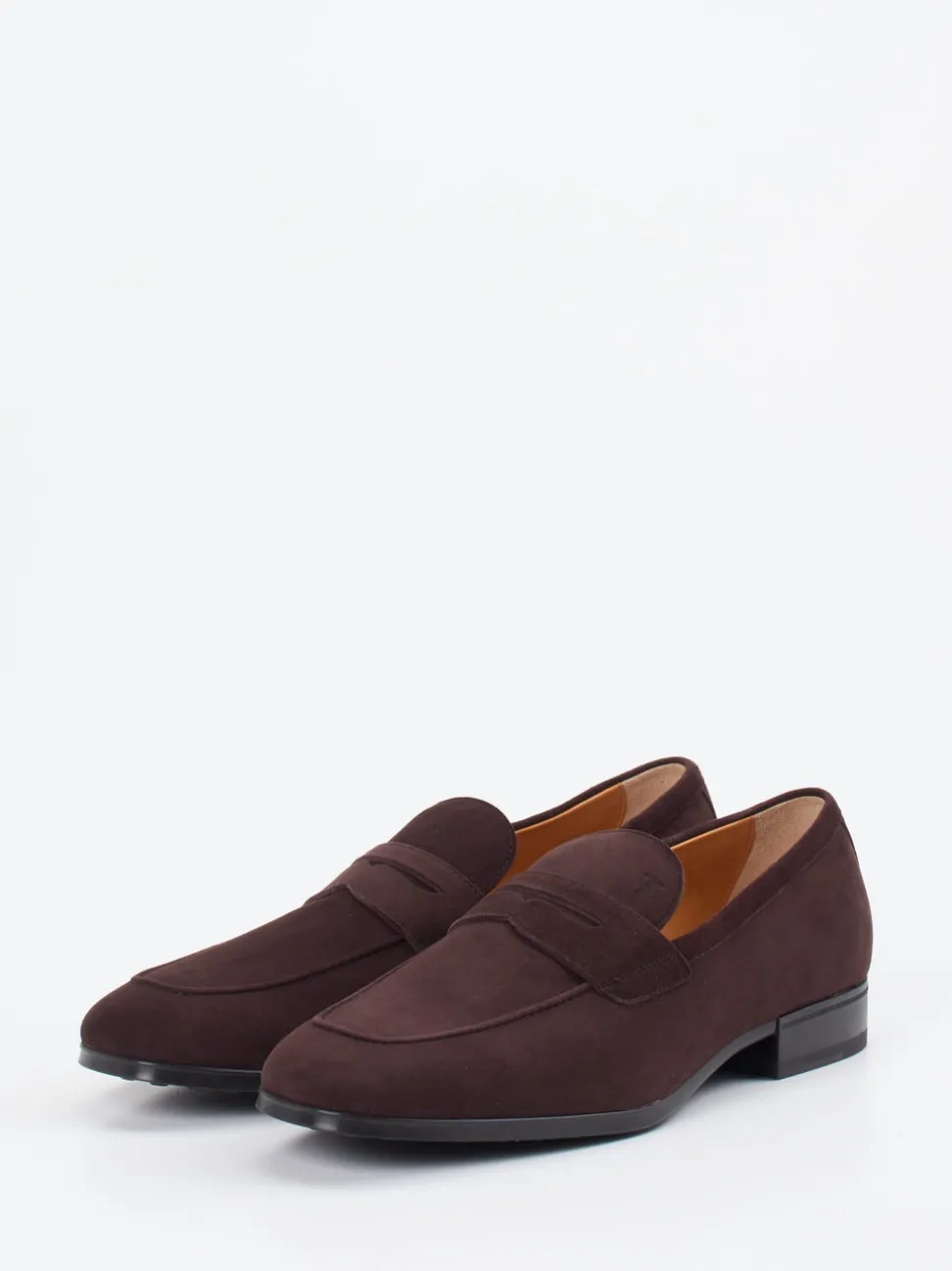 Tod's – Penny Loafer aus Veloursleder Dunkelbraun