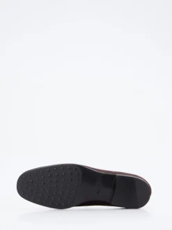 Tod's – Penny Loafer aus Veloursleder Dunkelbraun