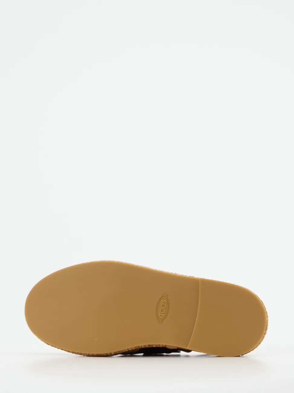 Tod's – Plateau-Sandalen aus braunem Flechtleder