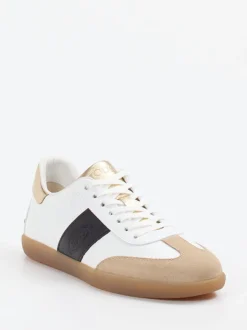 Tod's – Retro-Sneaker aus Velours- und Glattleder Weiß