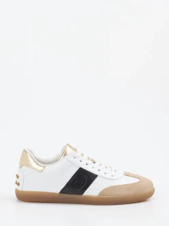 Tod's – Retro-Sneaker aus Velours- und Glattleder Weiß