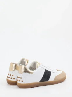 Tod's – Retro-Sneaker aus Velours- und Glattleder Weiß
