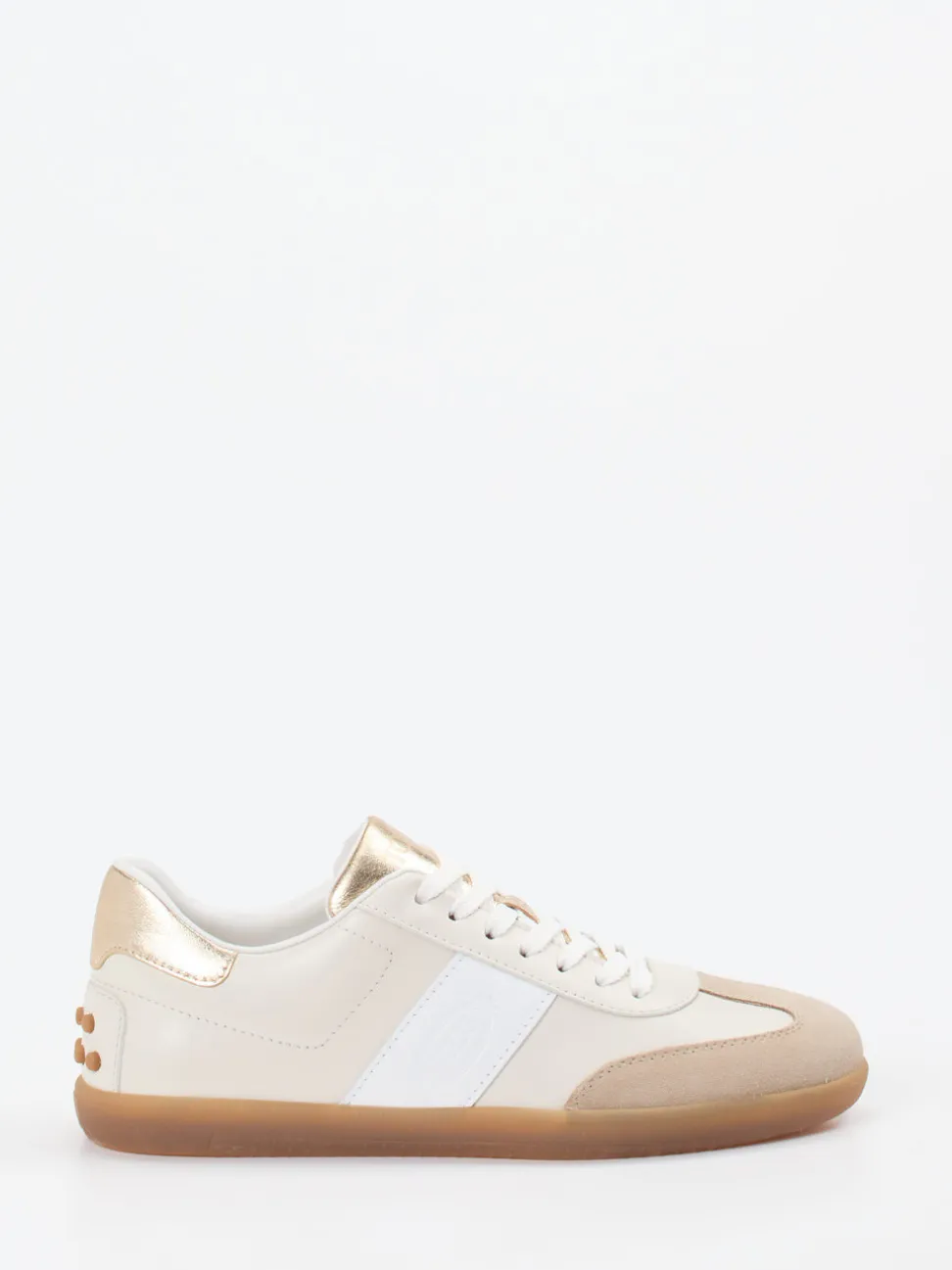 Tod's – Retro-Sneaker aus Velours- und Glattleder beige