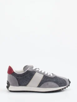 Tod's – Retro-Sneaker aus Veloursleder grau