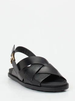 Tod's – Riemensandale aus Kalbleder schwarz