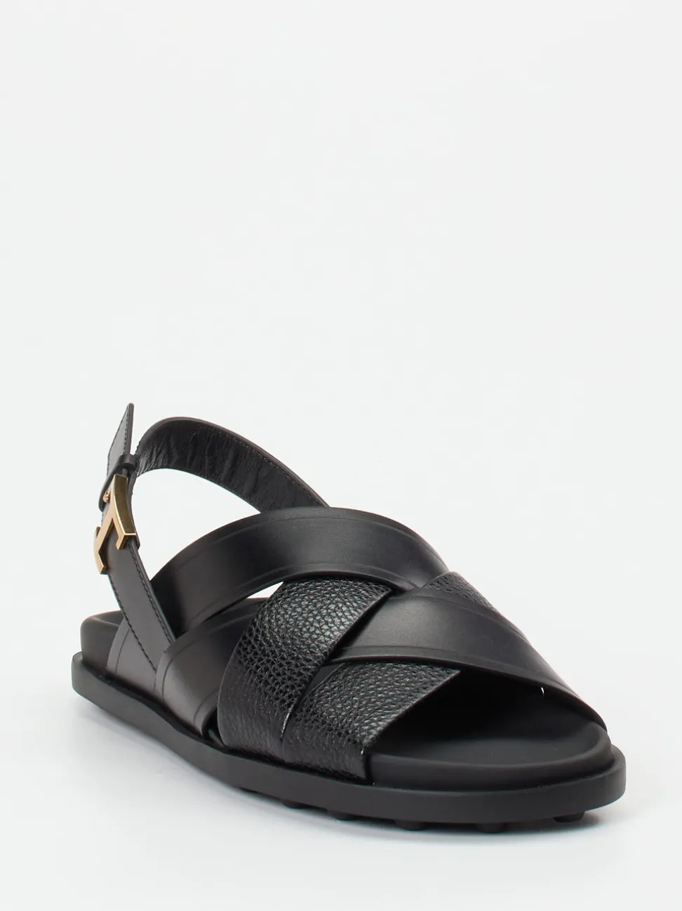 Tod's – Riemensandale aus Kalbleder schwarz