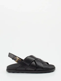 Tod's – Riemensandale aus Kalbleder schwarz