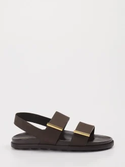 Tod's – Riemensandalen aus Leder Dunkelbraun