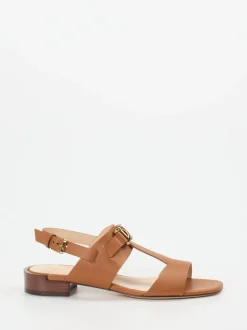 Tod's – Sandalen aus Kalbleder in Cognacbraun