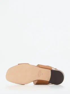 Tod's – Sandalen aus Kalbleder in Cognacbraun