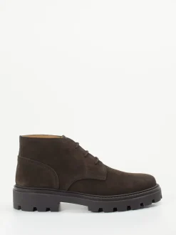 Tod's – Schnürboots aus Veloursleder Dunkelbraun