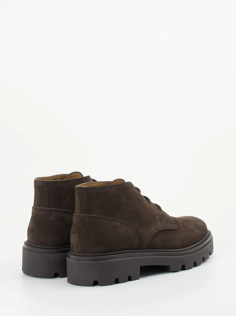 Tod's – Schnürboots aus Veloursleder Dunkelbraun