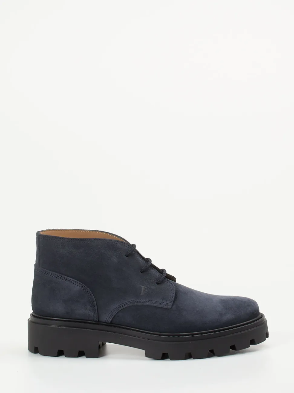 Tod's – Schnürboots aus Veloursleder Dunkelblau