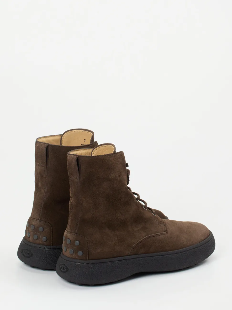 Tod's – Schnürboots aus Veloursleder Dunkelbraun