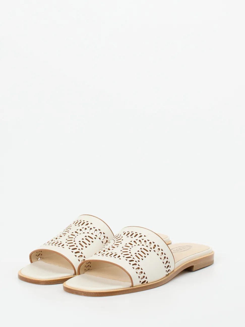 Tod's – Slides aus Kalbleder in Cremeweiß