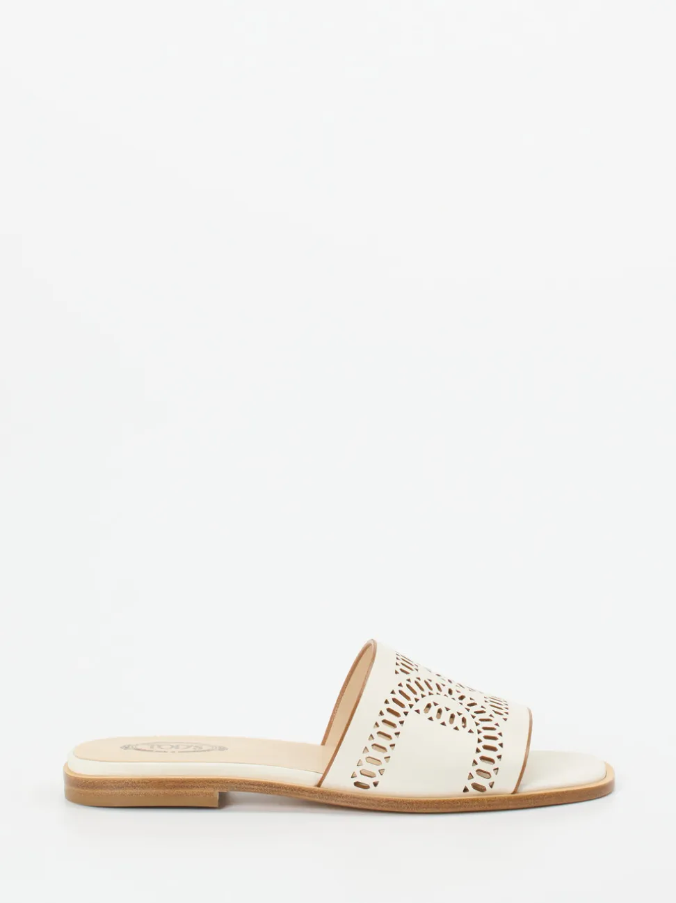 Tod's – Slides aus Kalbleder in Cremeweiß