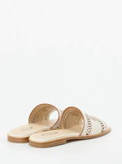 Tod's – Slides aus Kalbleder in Cremeweiß