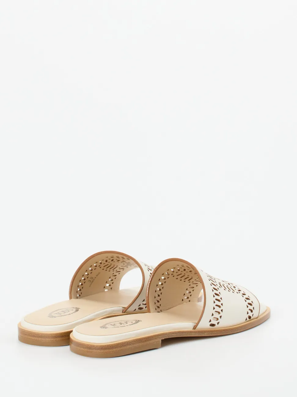 Tod's – Slides aus Kalbleder in Cremeweiß