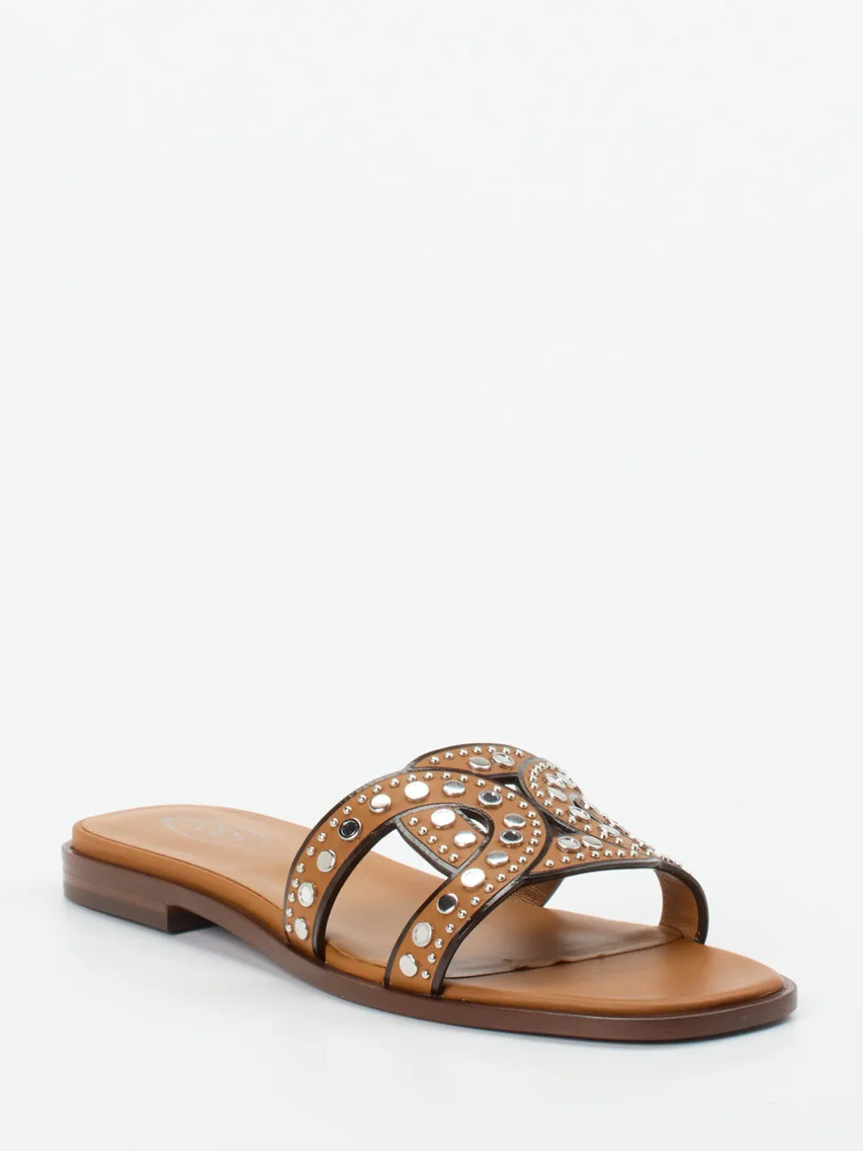 Tod's – Slides aus Kalbleder mit Nietenbesatz