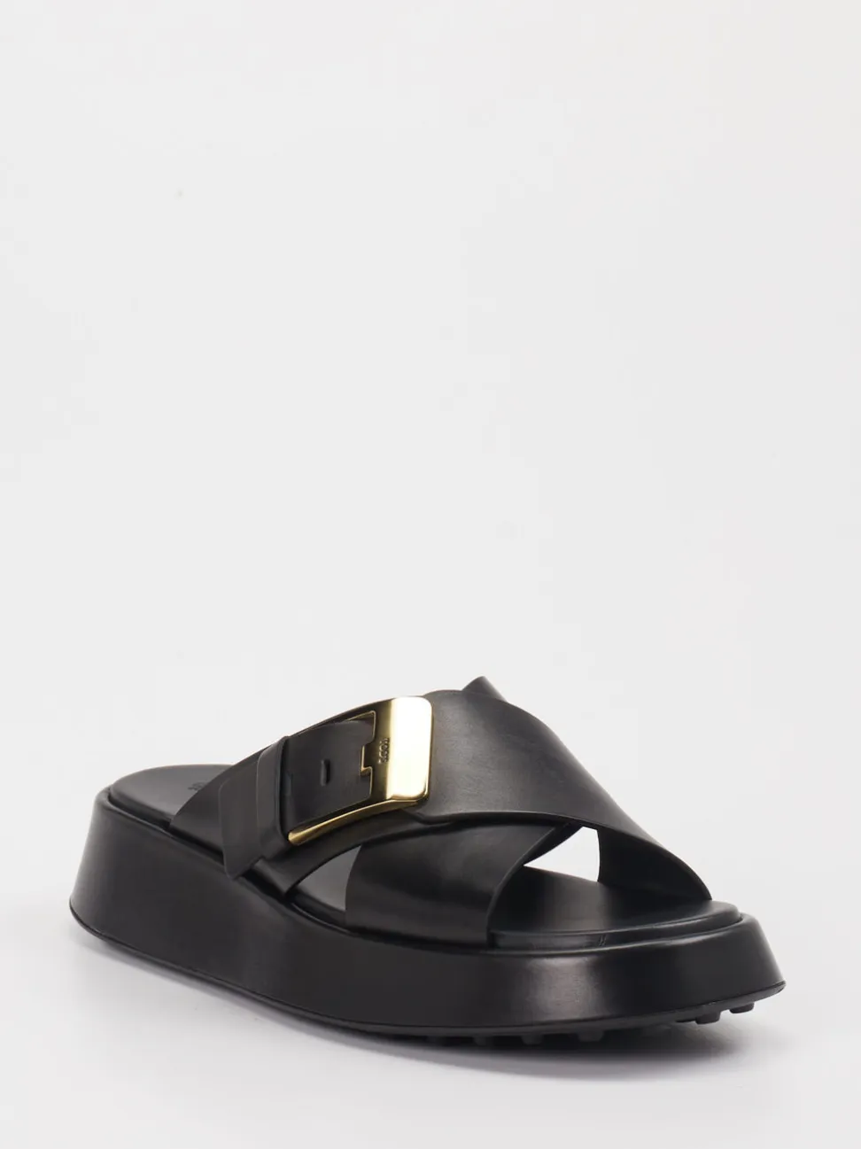 Tod's – Slides aus Lammleder Schwarz