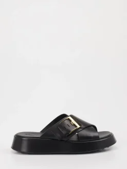 Tod's – Slides aus Lammleder Schwarz